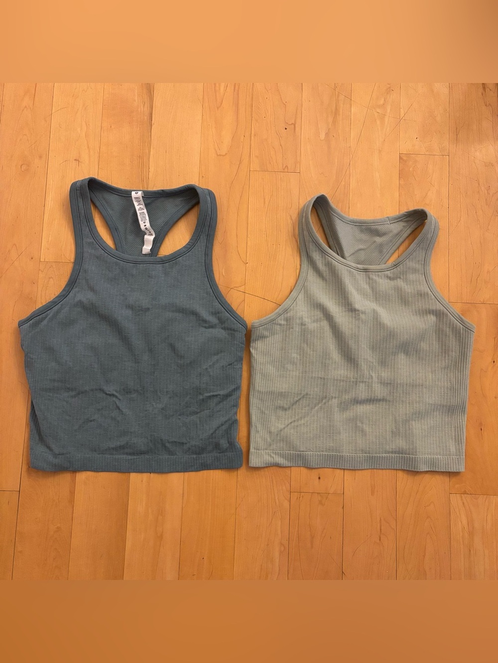 Lululemon sz 8 ebb to street racerback crop tank top bundle of 2!